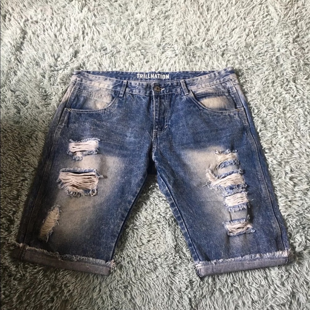 Trill nation denim Shorts